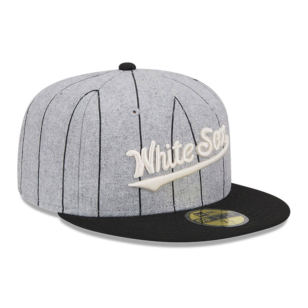 New Era HEather Pinstripe 59Fifty C White Sox grey/blk - Shop-Tetuan