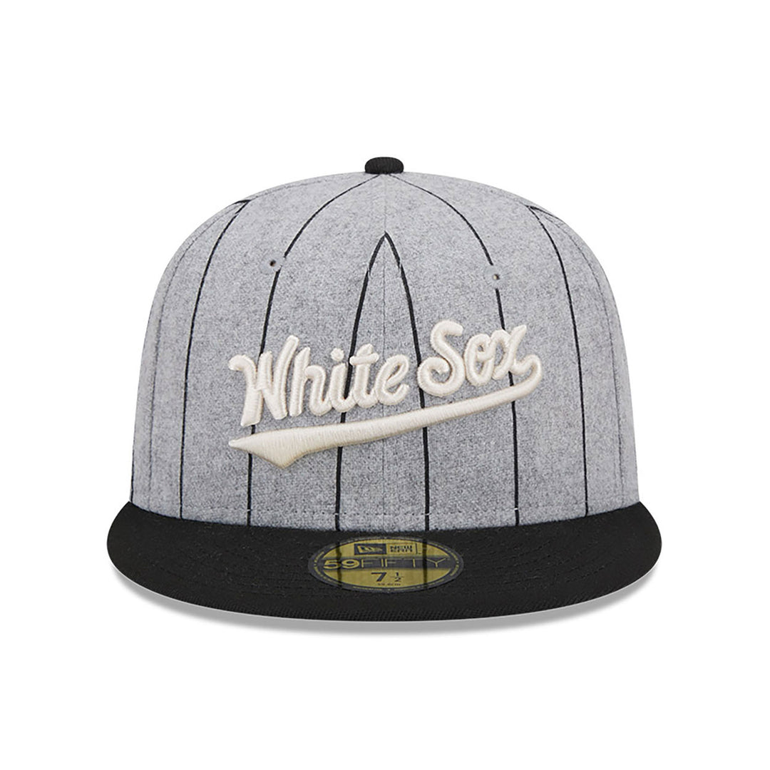 New Era HEather Pinstripe 59Fifty C White Sox grey/blk - Shop-Tetuan