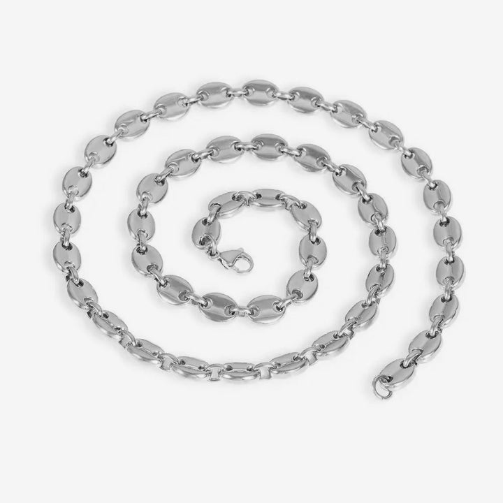 Coffee Bean Chain Necklace steel