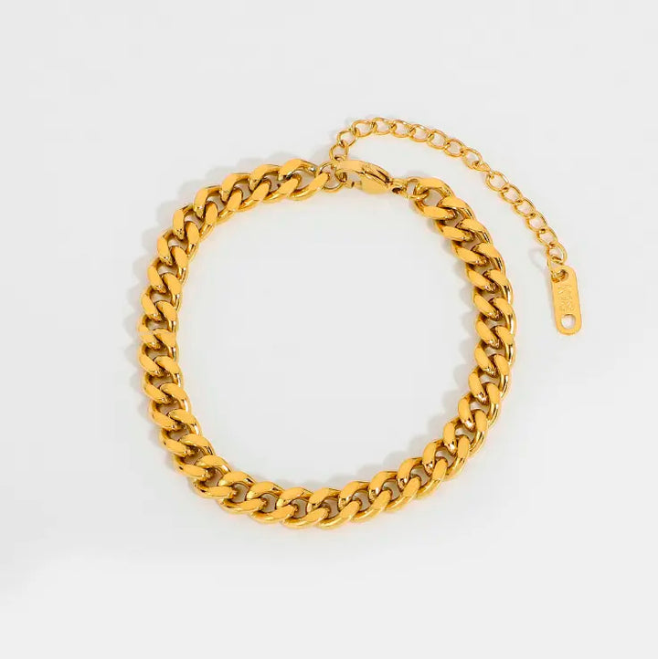 Cuban Link Adjustable Bracelet 6,2mm gold