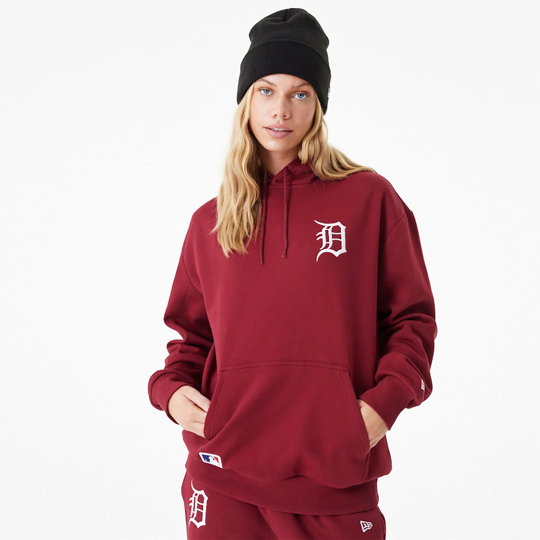 New Era League Essential Oversized hoody D Tigers dark red - Shop-Tetuan