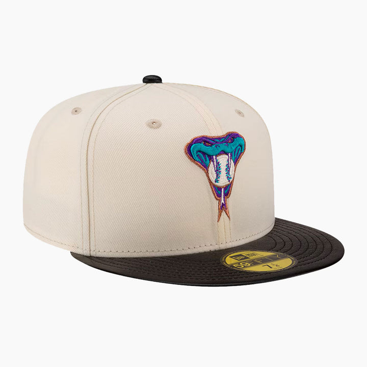 New Era Game Night Leather Visor 59Fifty A Diamondbacks off white/blk - Shop-Tetuan