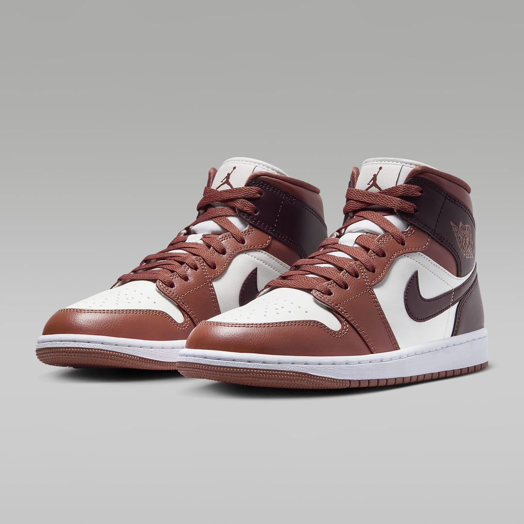 Air Jordan 1 Mid Dusty Peach/Night Maroon Sail