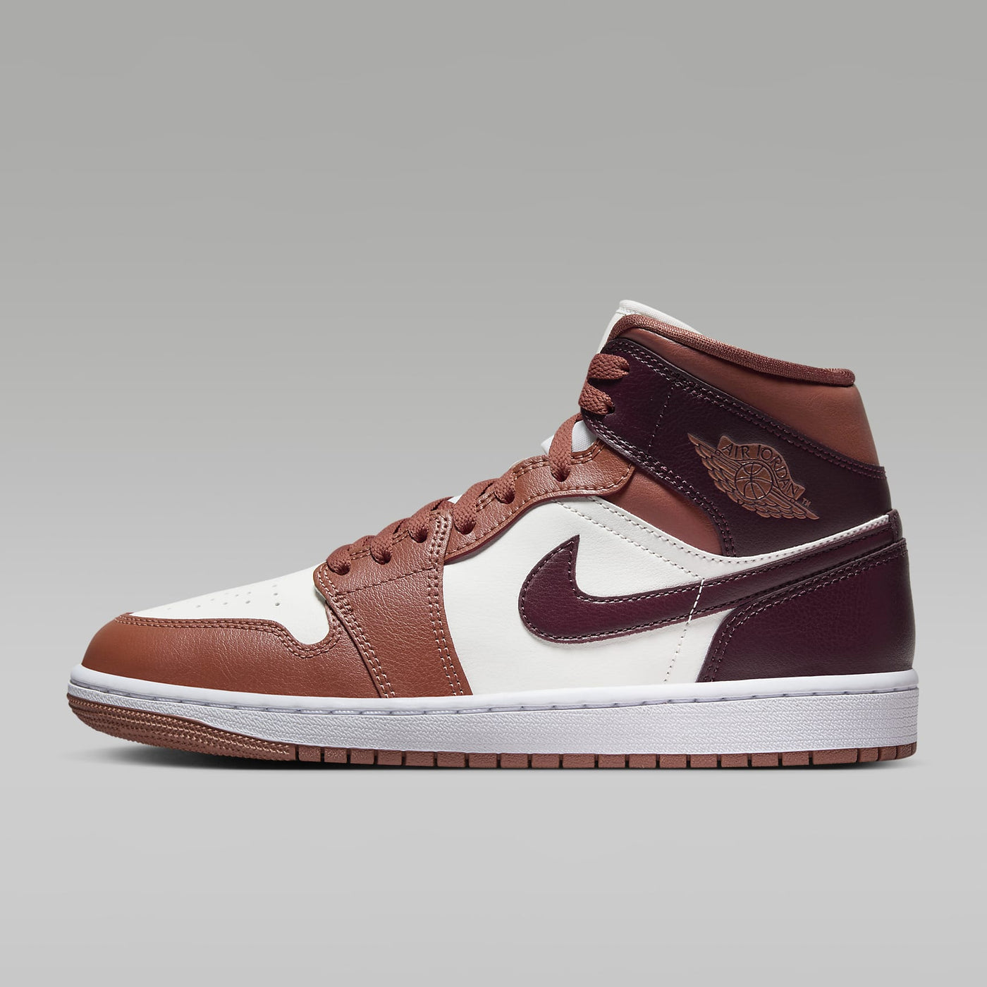 Air Jordan 1 Mid Dusty Peach/Night Maroon Sail