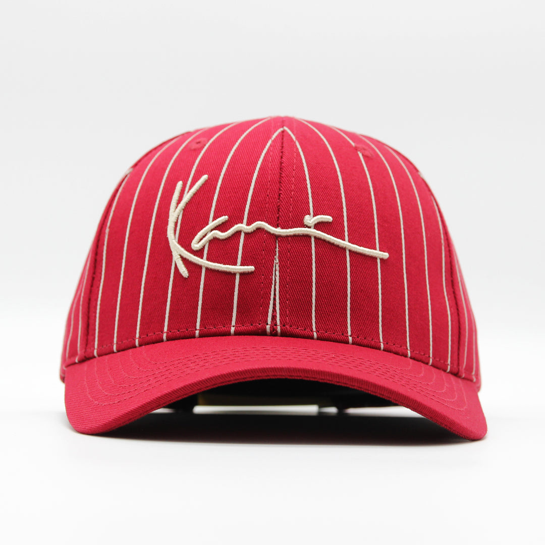 Karl Kani Signature Ziczac Pinstripe cap red - Shop-Tetuan