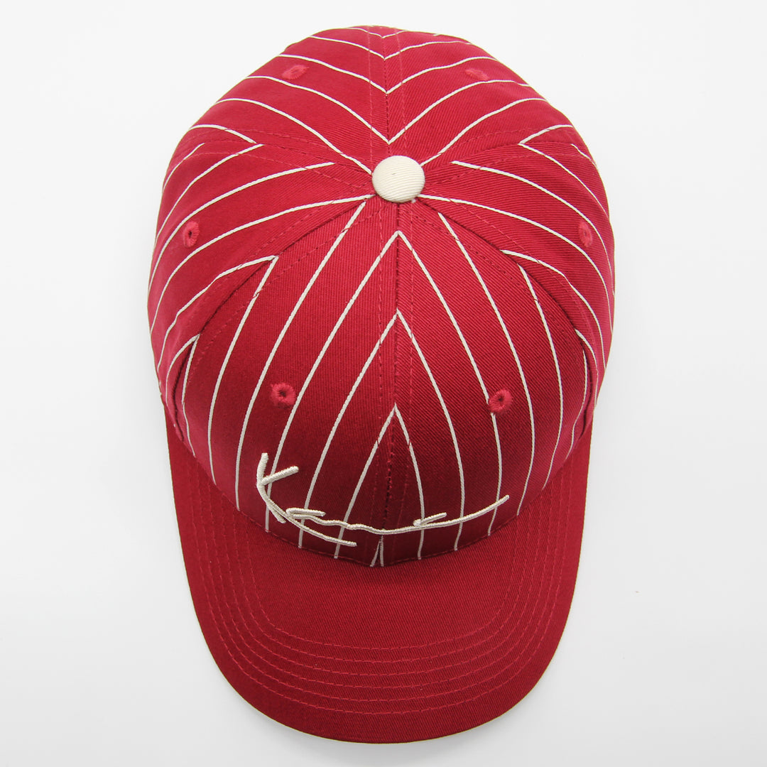 Karl Kani Signature Ziczac Pinstripe cap red - Shop-Tetuan