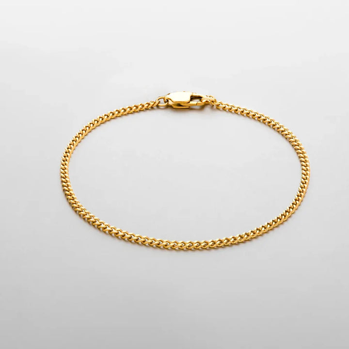 Cuban Link Bracelet 3mm gold