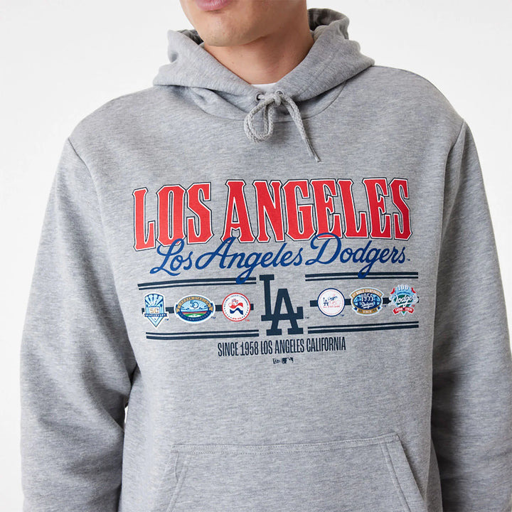 New Era MLB Team Graphic Hoody LA Dodgers grey - Shop-Tetuan