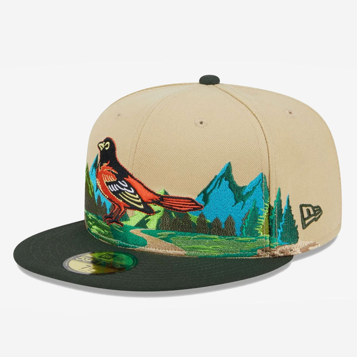 New Era Team Landscape 59Fifty B Orioles khaki - Shop-Tetuan