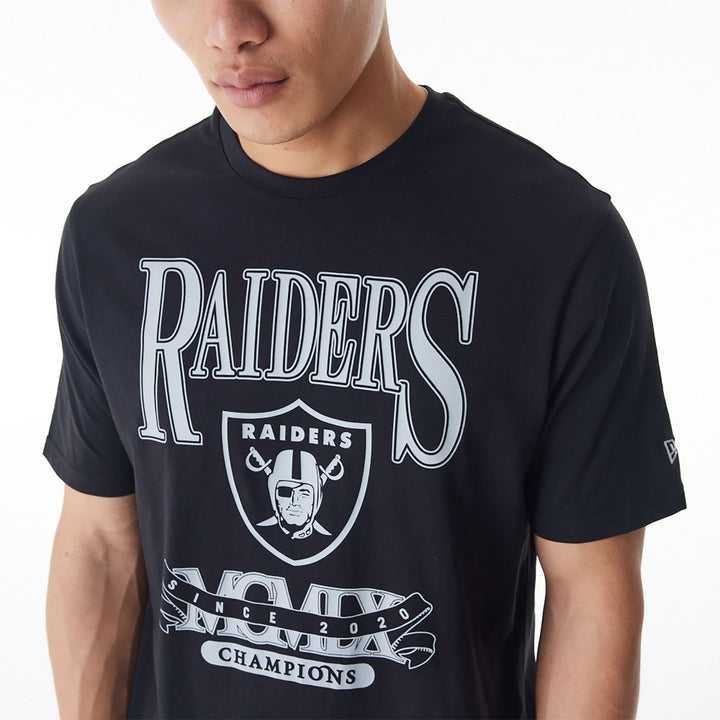 New Era NFL Champions Graphic tee LV Raireds black