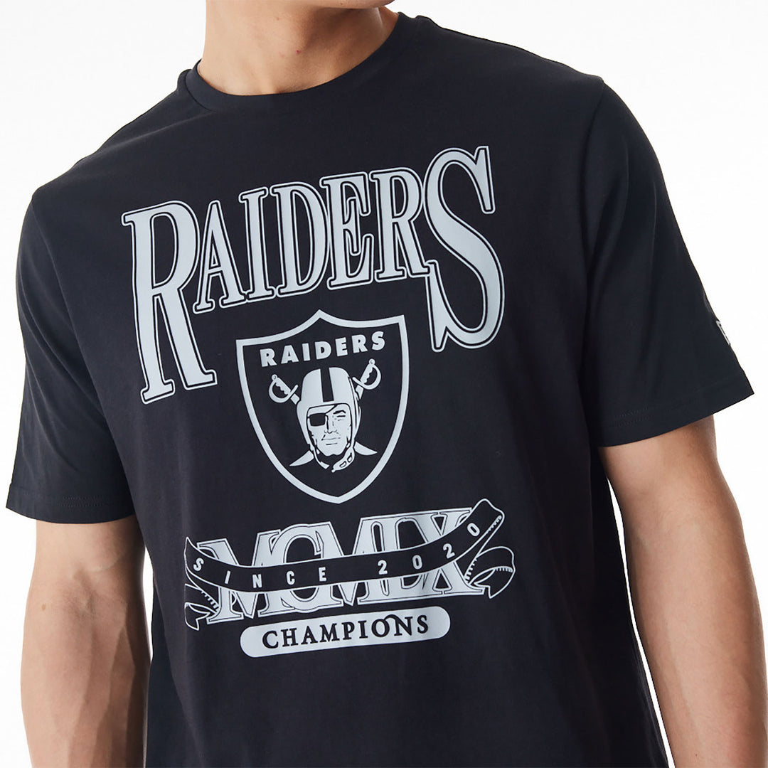 New Era NFL Champions Graphic tee LV Raireds black