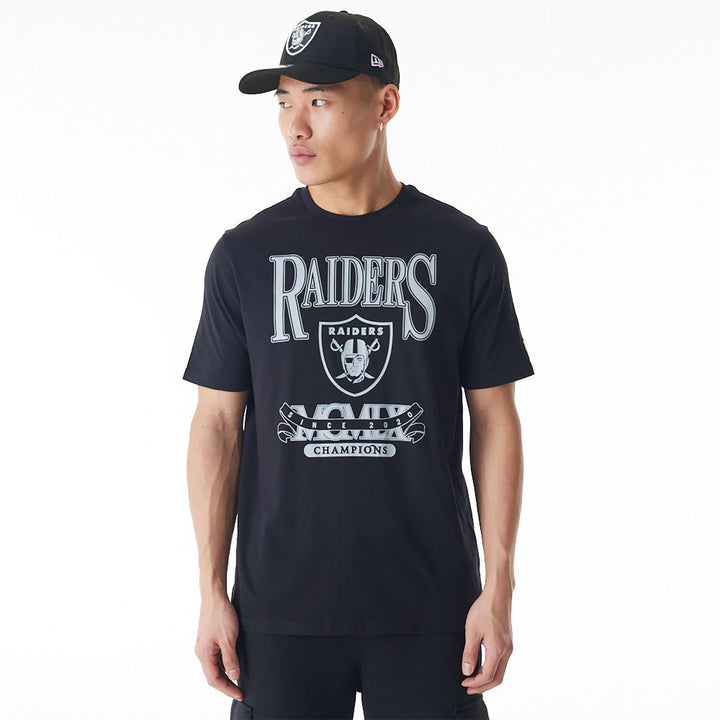 New Era NFL Champions Graphic tee LV Raireds black