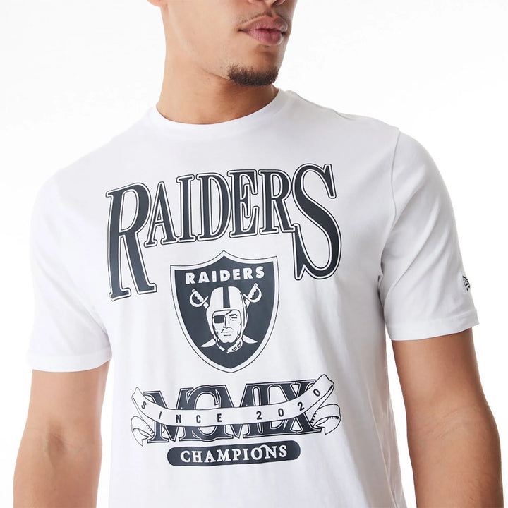 New Era NFL Champions Graphic tee LV Raireds white