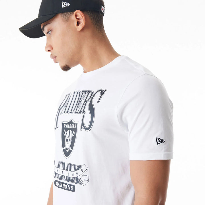 New Era NFL Champions Graphic tee LV Raireds white