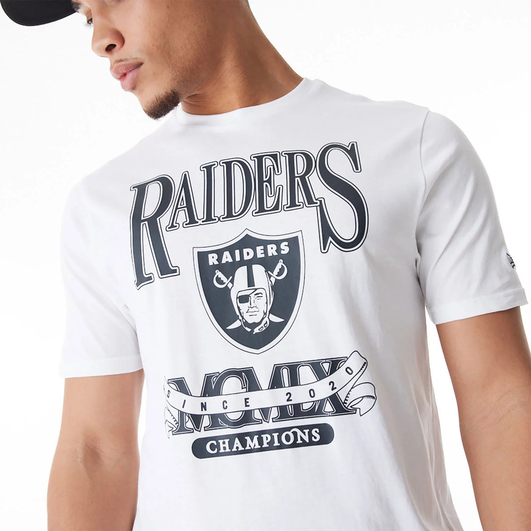 New Era NFL Champions Graphic tee LV Raireds white