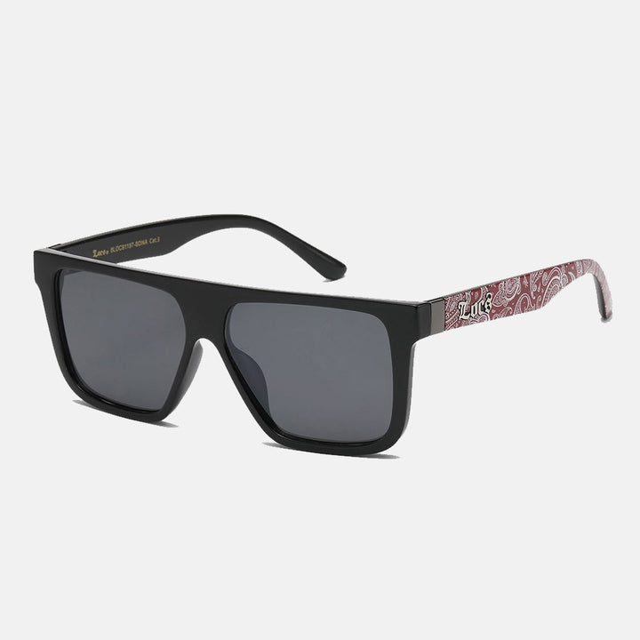 Locs classic bandana print sunglasses blk/red