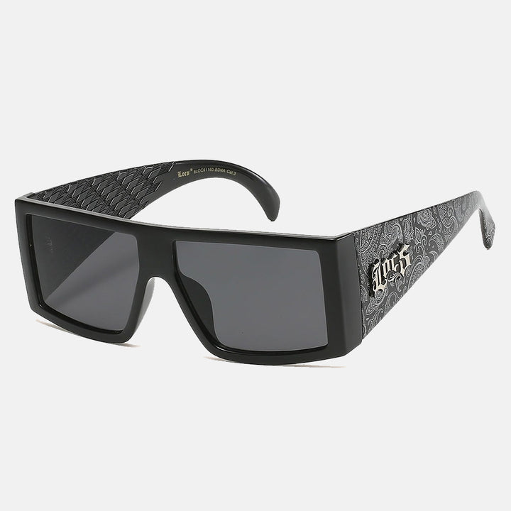 Locs squared bandana print sunglasses blk/blk