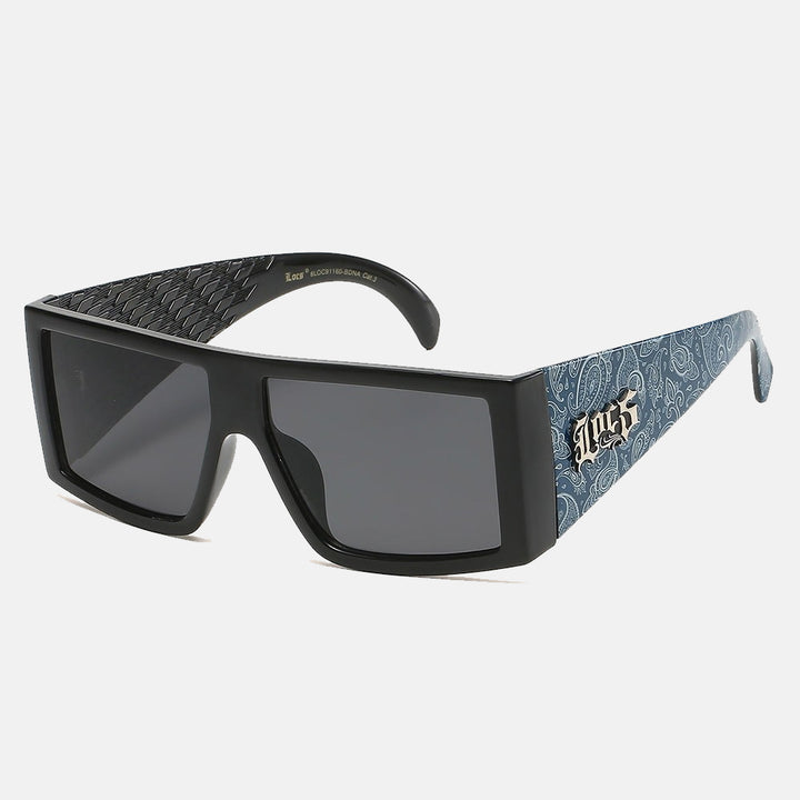 Locs squared bandana print sunglasses blk/navy