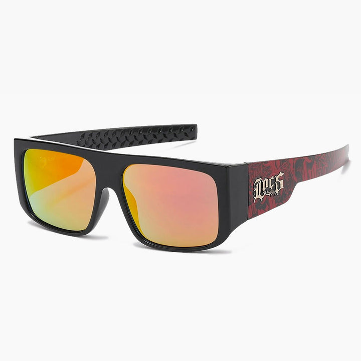 Locs Graffiti Print Sunglasses matt black/red - Shop-Tetuan