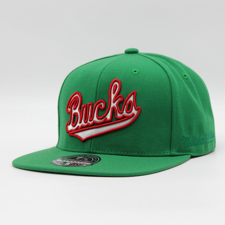 Mitchell & Ness Logo History fitted HWC M Bucks green - Shop-Tetuan