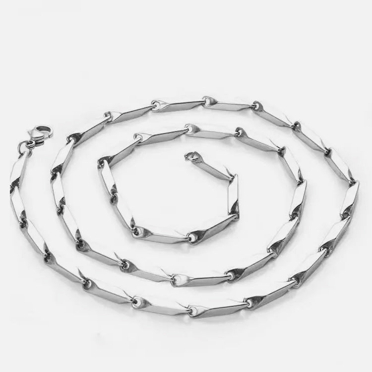 Melon Seed Necklace 55cm steel