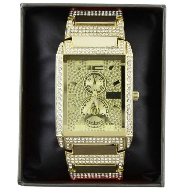 NY London Rectangular Watch gold