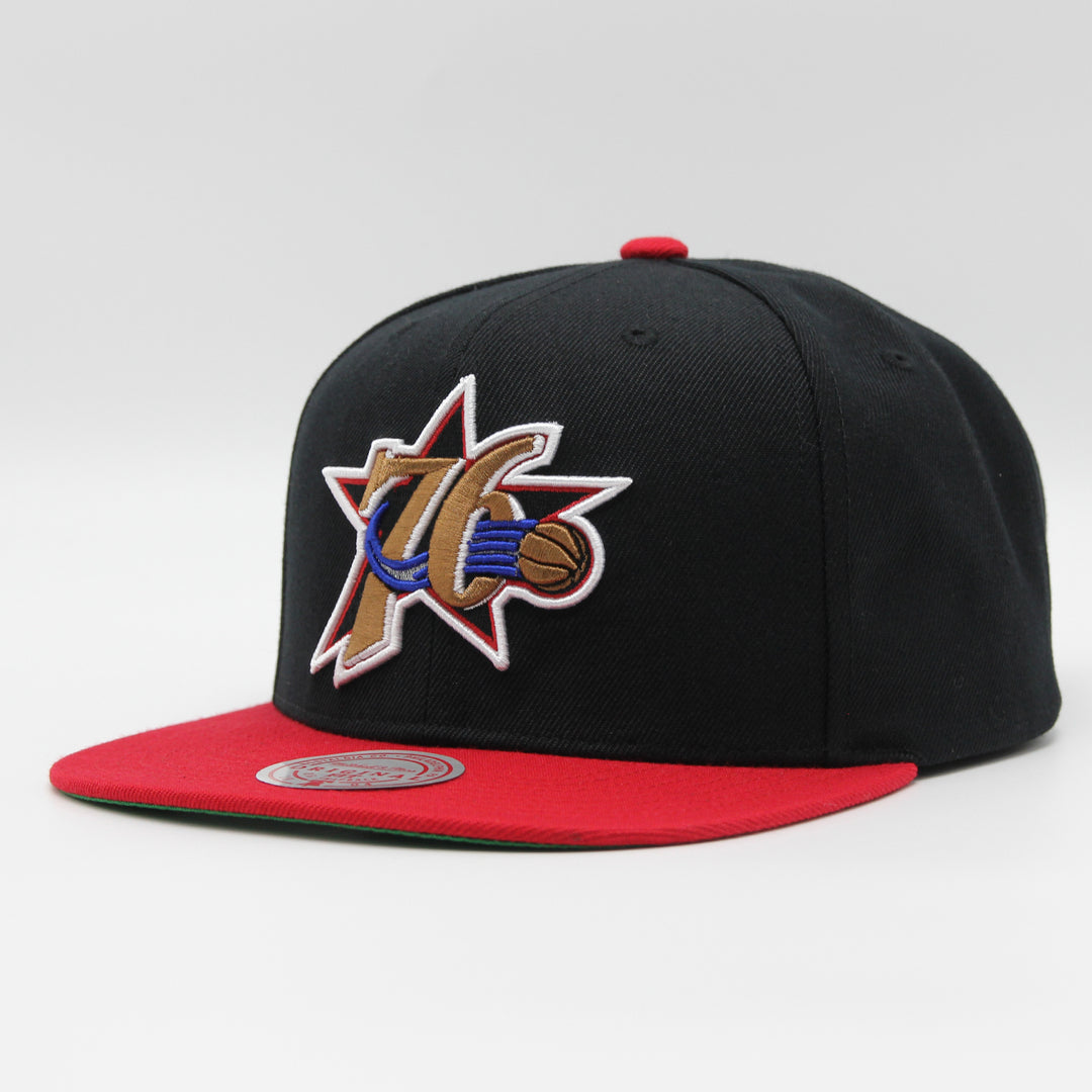 Mitchell & Ness NBA Team 2 Tone 2.0 Snapback 76ers black/red - Shop-Tetuan