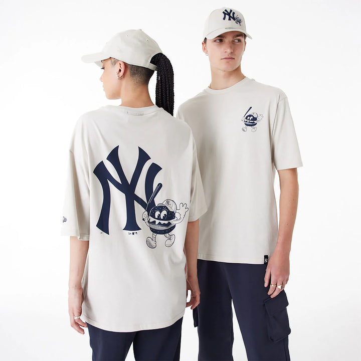 New Era NY Yankees MLB Food Graphic Stone Oversized tee stone - Shop-Tetuan