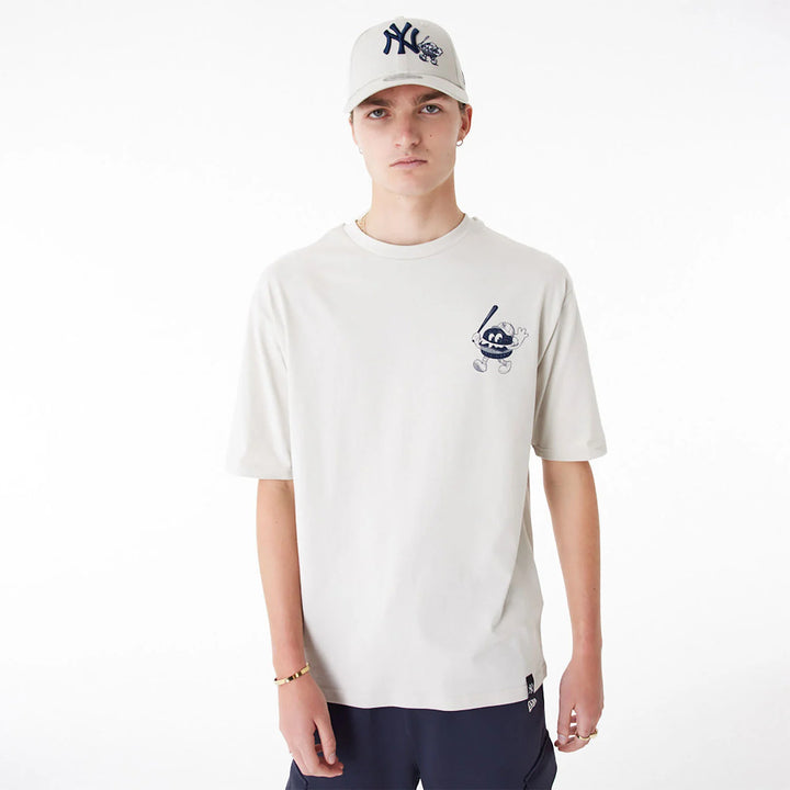 New Era NY Yankees MLB Food Graphic Stone Oversized tee stone - Shop-Tetuan