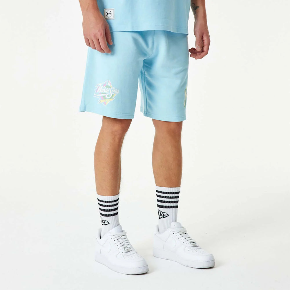 New Era New York Yankees MLB Pastel Blue Shorts - Shop-Tetuan