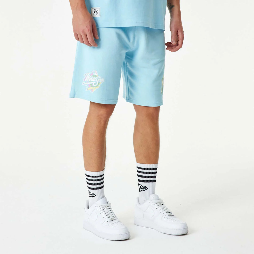 New Era New York Yankees MLB Pastel Blue Shorts - Shop-Tetuan