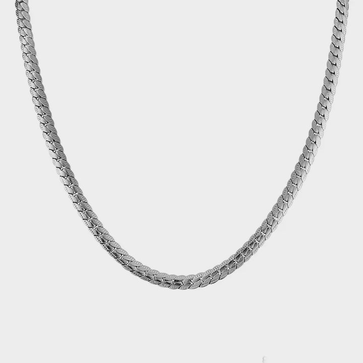 NK Embossed Chain Necklace 50cm x 5,8mm Steel