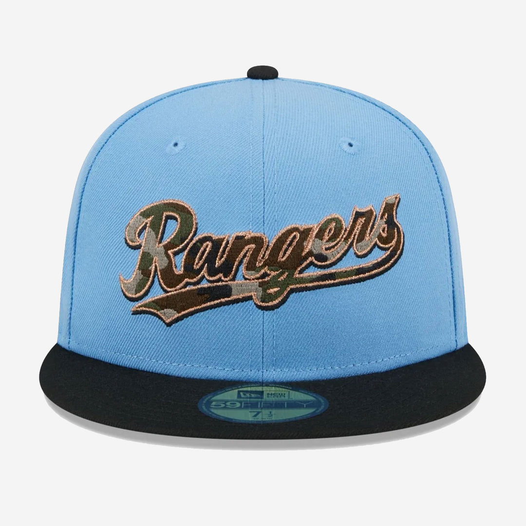 New Era Camo Fill 59Fifty T Rangers lt blue/blk/camo - Shop-Tetuan