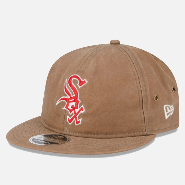 New Era Waxed Canvas Retro Crown 9Fifty Strapback C White Sox khaki