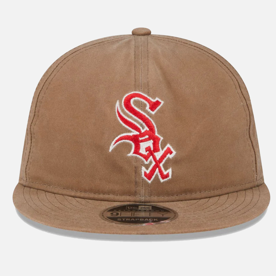 New Era Waxed Canvas Retro Crown 9Fifty Strapback C White Sox khaki