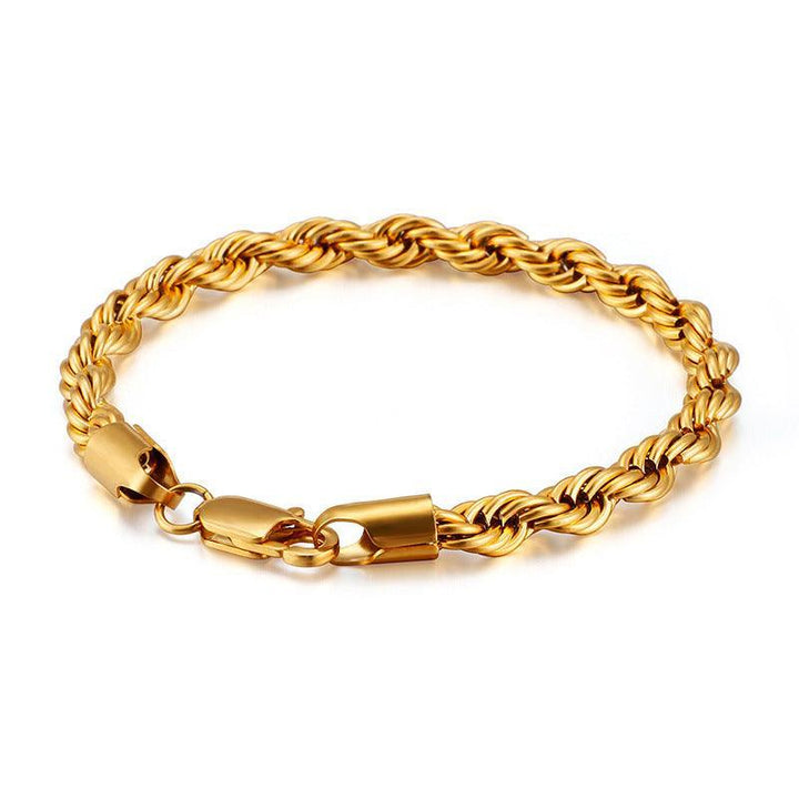 Cordell Twisted Rope Bracelets 6mm gold