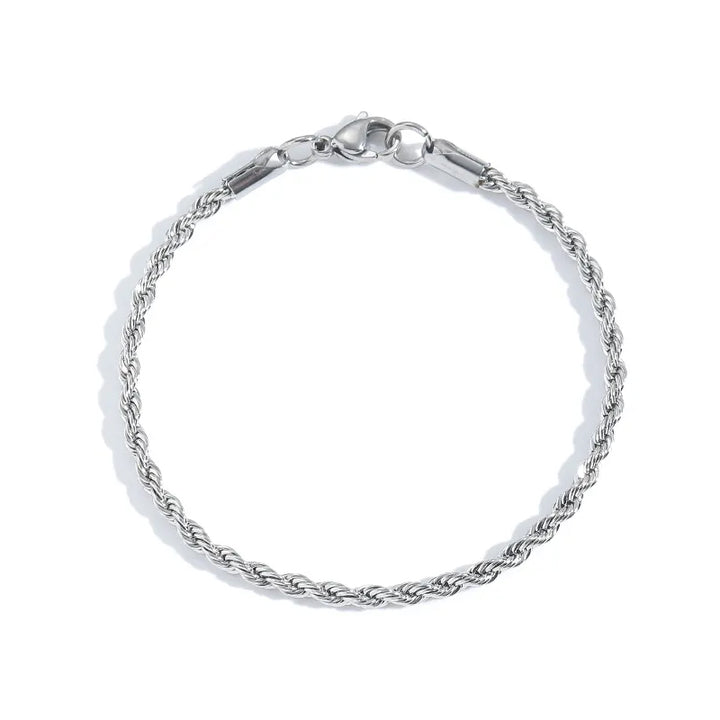 Cordell Twisted Rope Bracelets 4mm steel