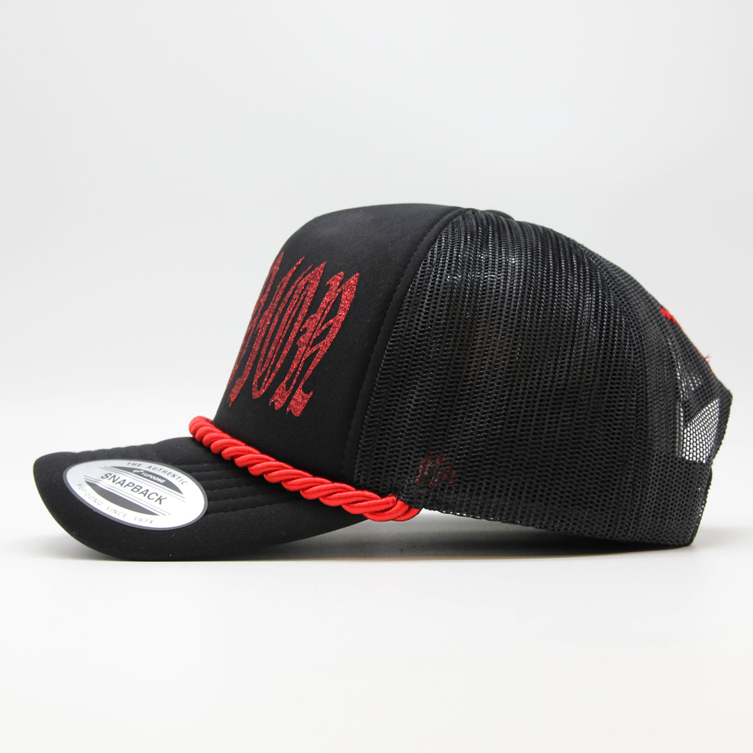 Vlizada Glitter Scorpion Rope cap black/red