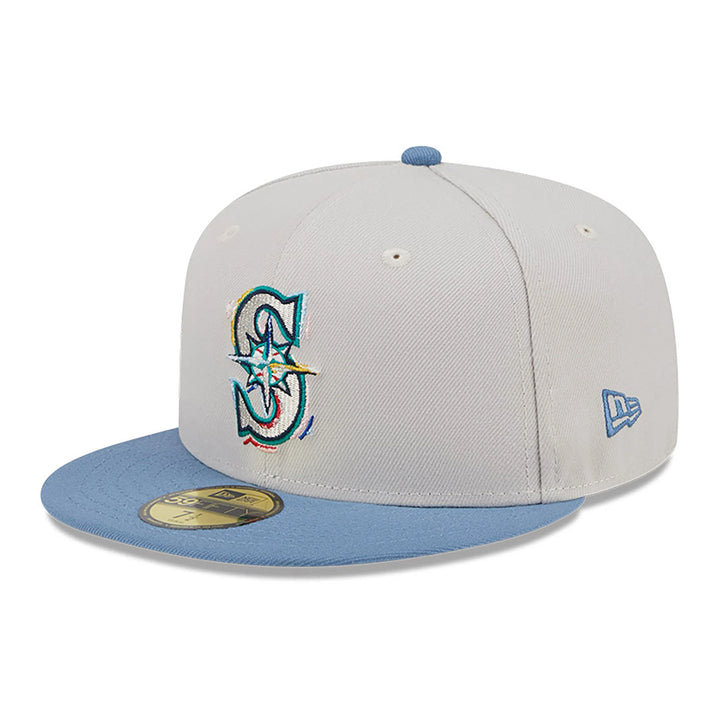 New Era Colour Brush 59Fifty S Mariners cream/lt.blue - Shop-Tetuan