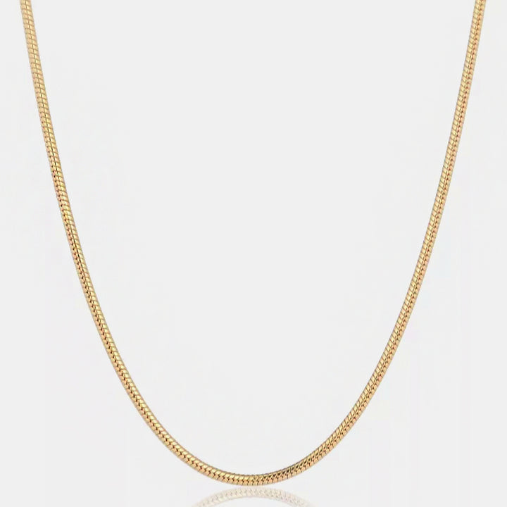 Round Snake Chain Necklace 55cm x 2,4mm steel/gold