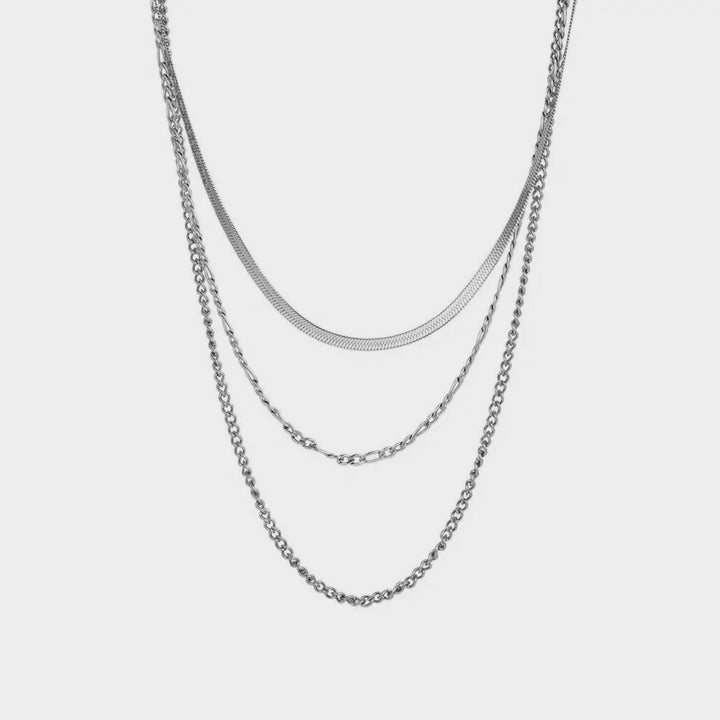 Multi-Layer Snake Chain Necklace steel