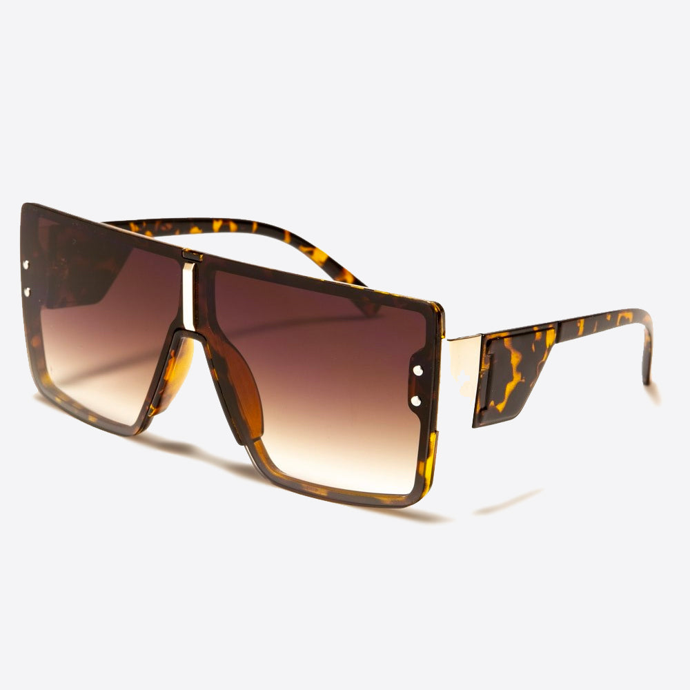 Squared Flat Top Sunglasses brown - Shop-Tetuan