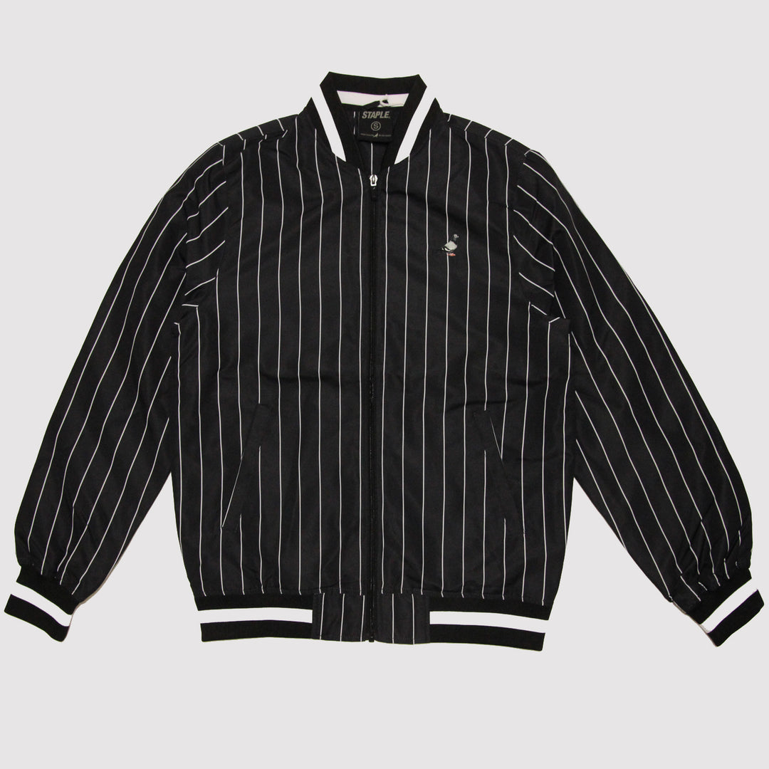 Staple Pinstripe Baseball jacket black - Shop-Tetuan