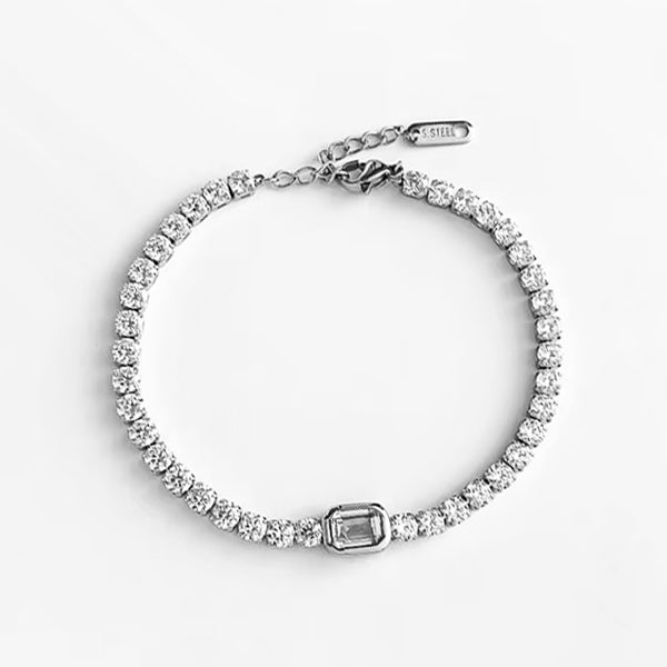 Tennis Stone Bracelet steel