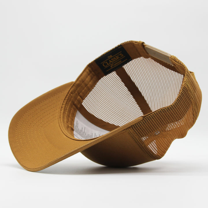 The Classics Yupoong Retro trucker cap caramel - Shop-Tetuan