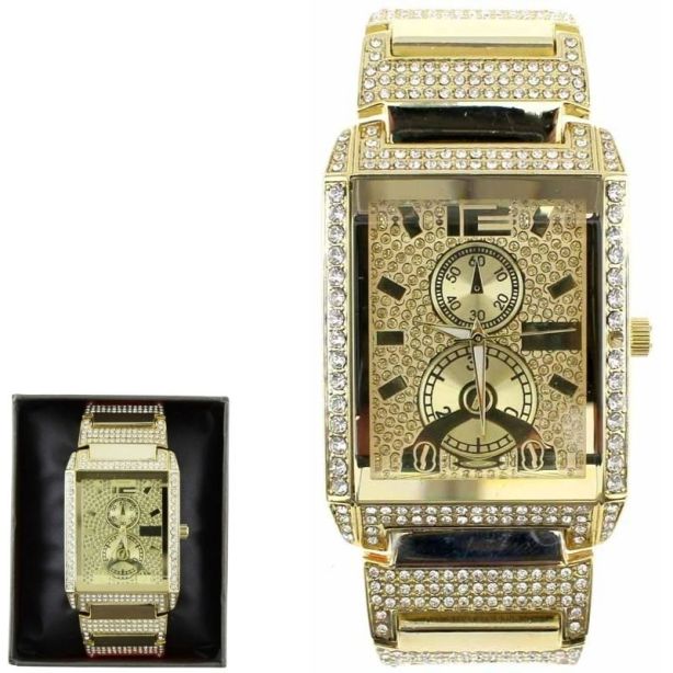 NY London Rectangular Watch gold