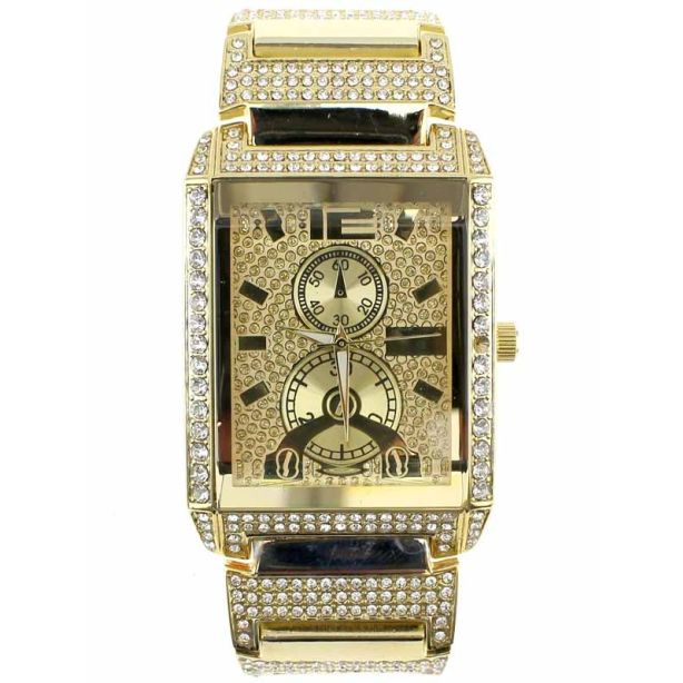 NY London Rectangular Watch gold