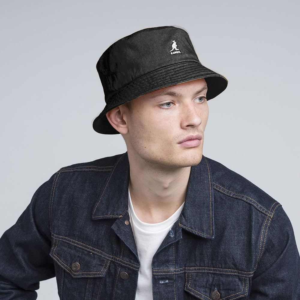 Kangol Washed Bucket black - Shop-Tetuan