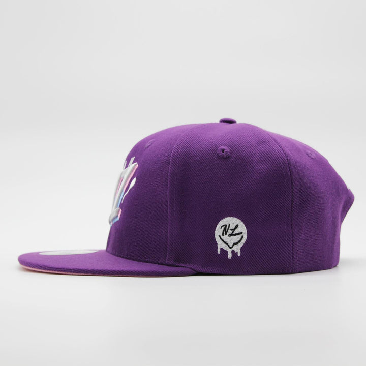 Naughty League Utah Jizz Text Logo snapback purple - Shop-Tetuan