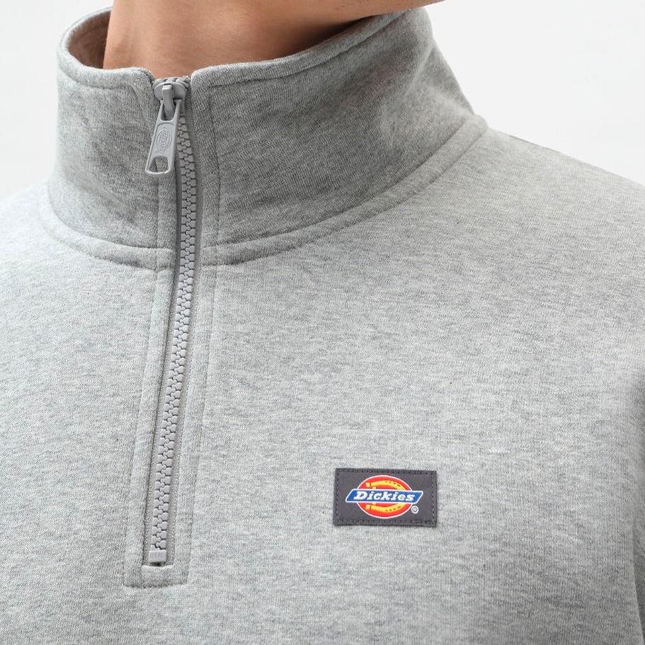 Dickies Oakport Quarter zip grey melange - Shop-Tetuan